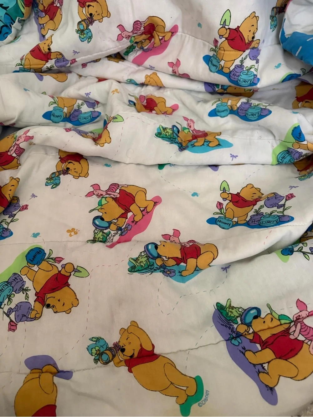 Vintage Pooh Twin Comforter Used